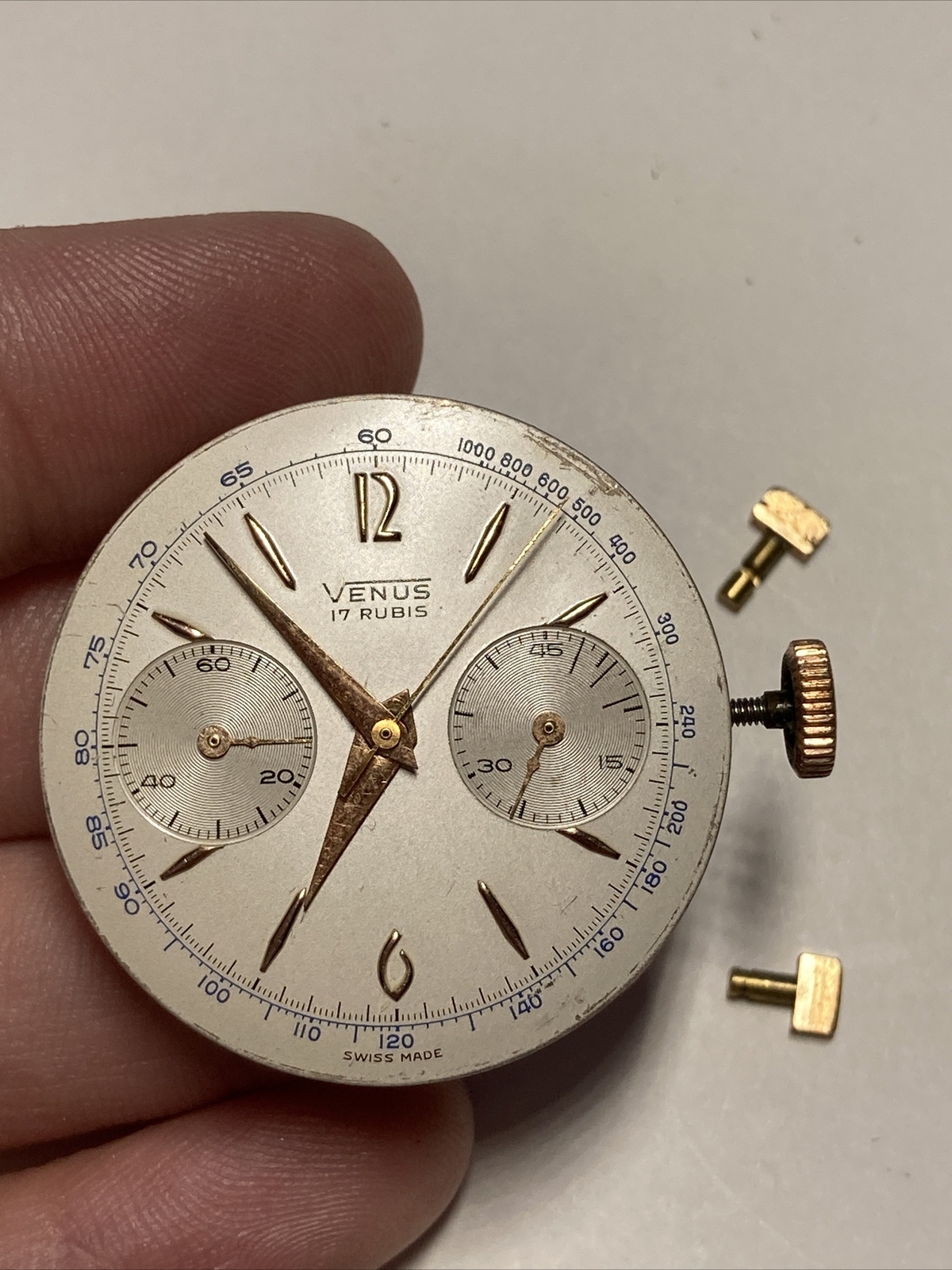 Collectible VENUS Chronograph Cal 149 17 Rubies Swiss Watch Movement