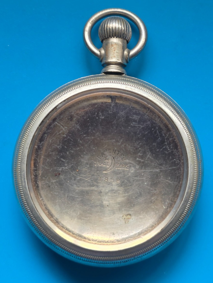 18 SIZE CRESCENT POCKET WATCH CASE WITH TRAIN LEVER AND PENDANT SET