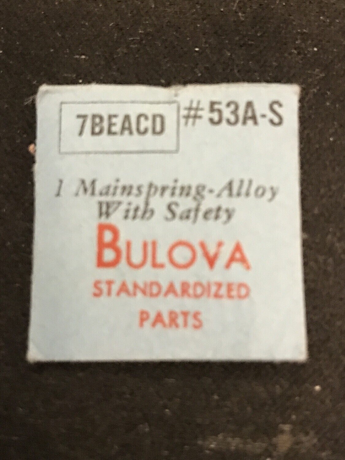 Bulova factory mainspring for caliber 7BEACD – Alloy