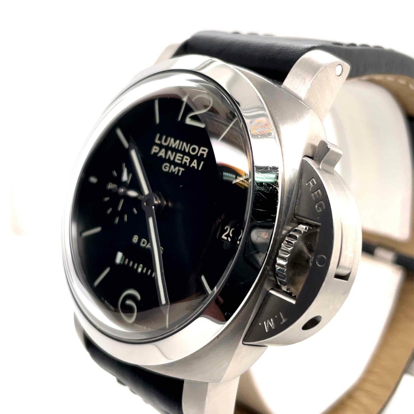 Panerai Luminor 1950 8 Days GMT Hand Wind Black Dial Men’s Watch PAM 00233