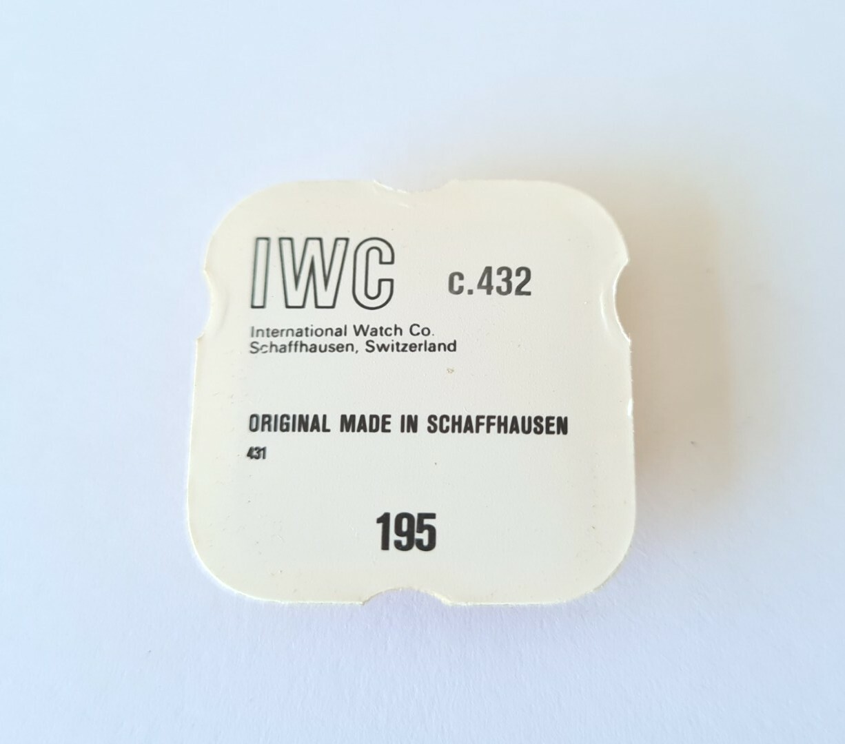 IWC c 432 # 195 Barrel Arbor New Factory Sealed Genuine Swiss