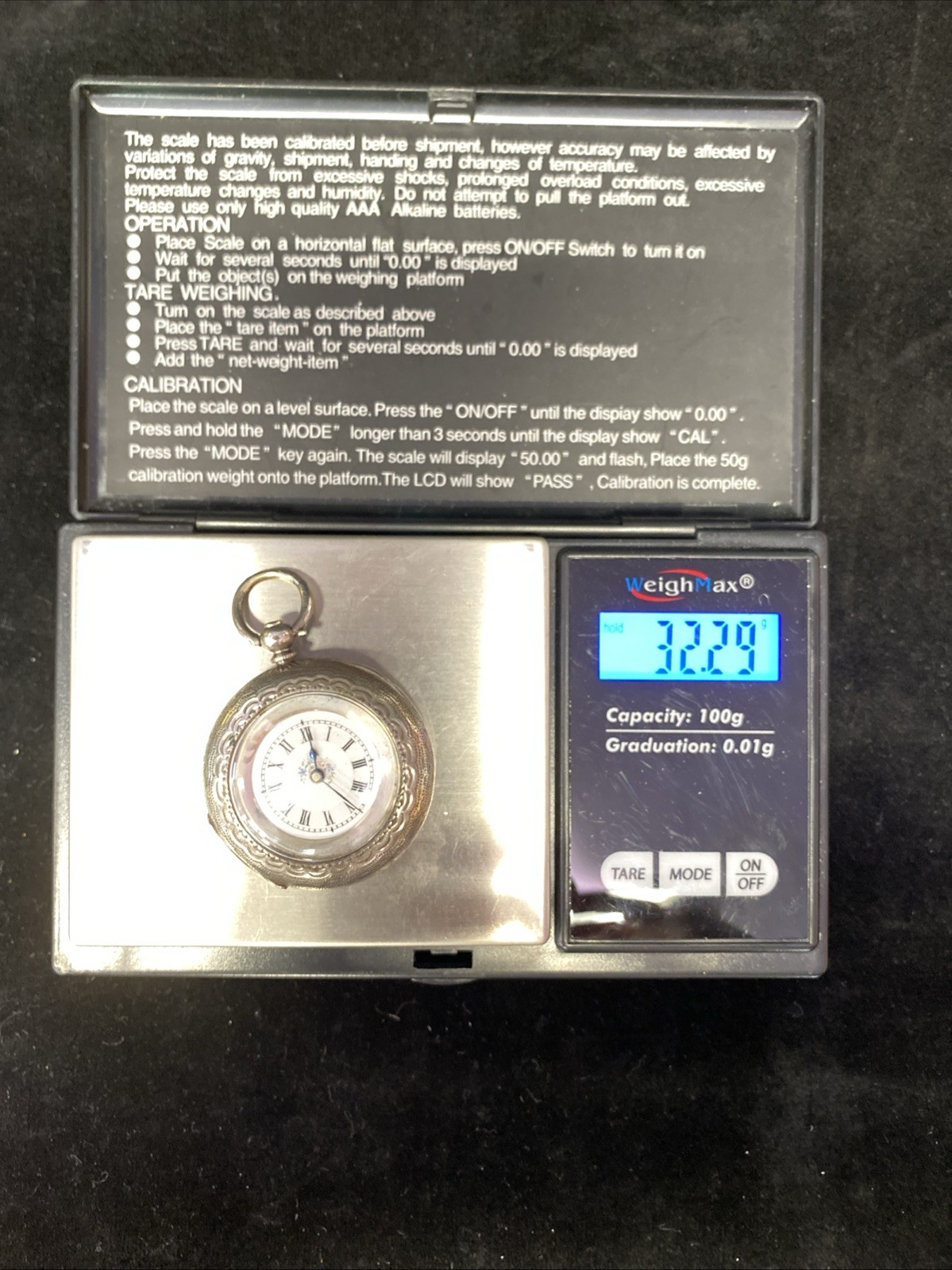 Antique Swiss 800 Silver Hallmarked Case Pocket Watch Porcelain Keys Parts JB10