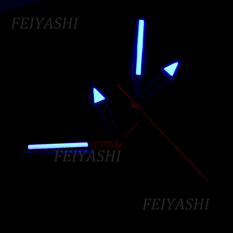 Samurai Red and white watch hands 3C luminescence For Seiko nh34 nh35 nh36 nh38
