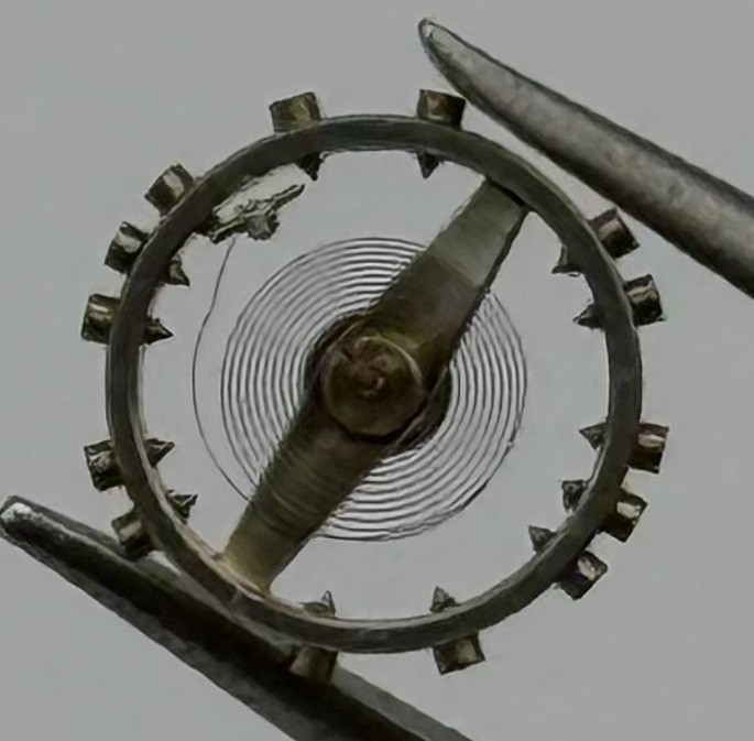 AS 1677 Balance Wheel Complete And Spring 5½’’’ 1225 M Watch Movement Parts NOS