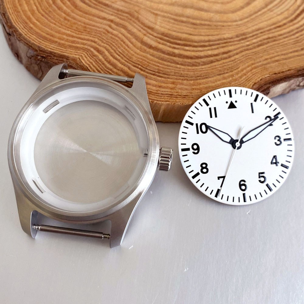 39mm Pilot Watch Accessories Case+Dial+Hands Fit NH35 Miyota8215 ETA2824 PT5000