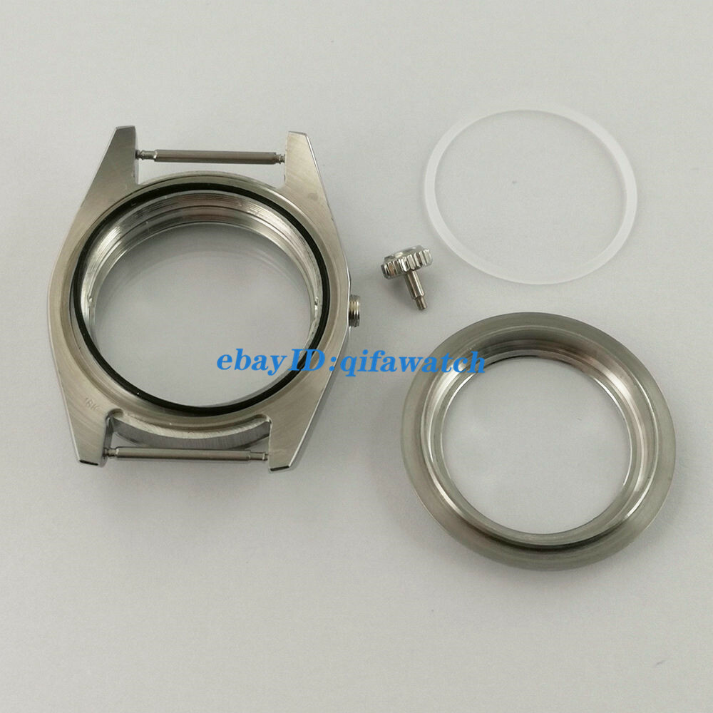 36mm sapphire glass silver steel case polished bezel fits NH35 NH36 movement