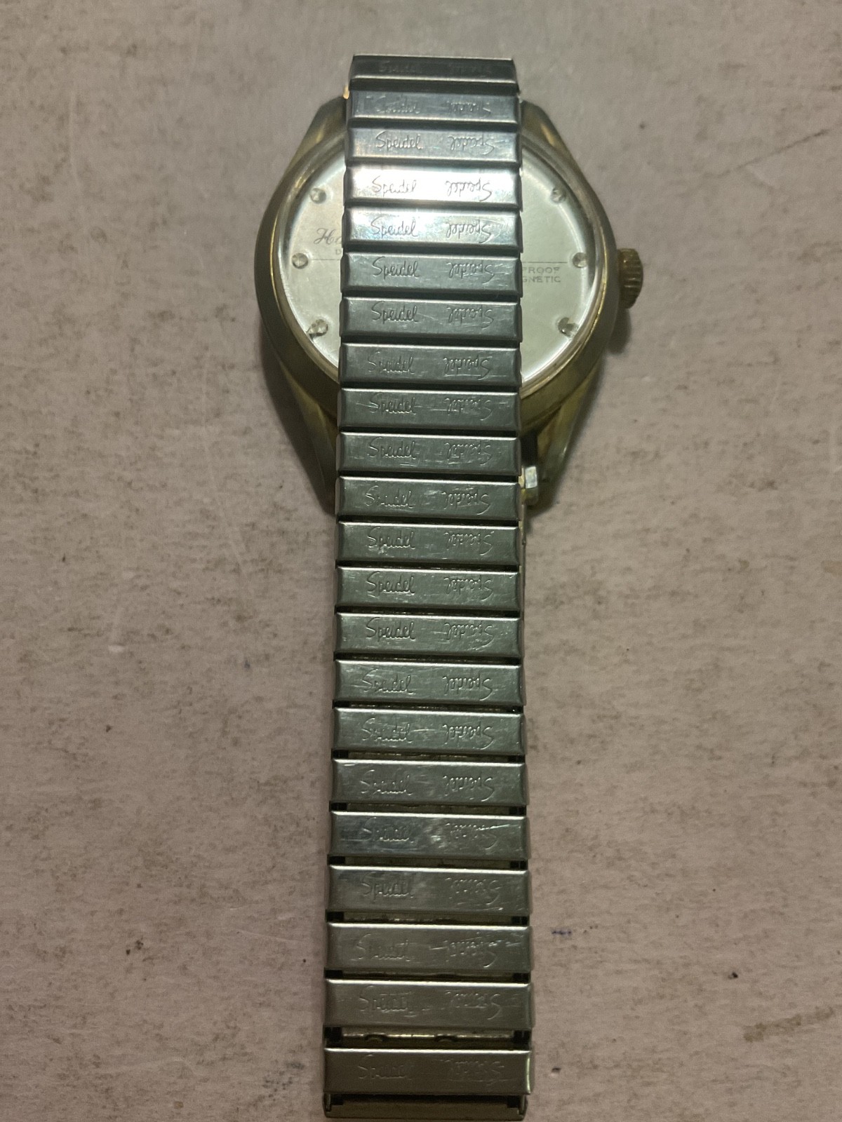 Vtg Hammond Deluxe Waterproof Antimagnetic wristwatch (working) speidel band
