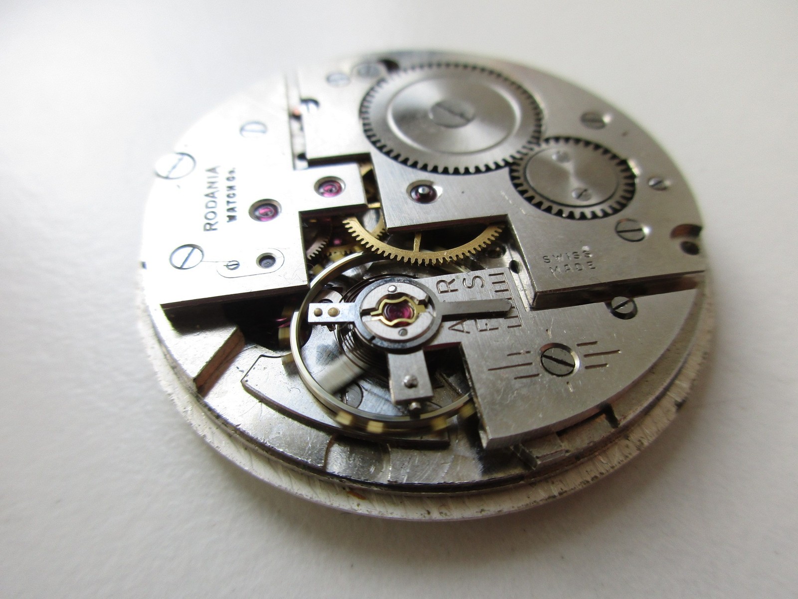 Rodania 17 jewels AS cal. 1073 vintage pocket watch movement – running
