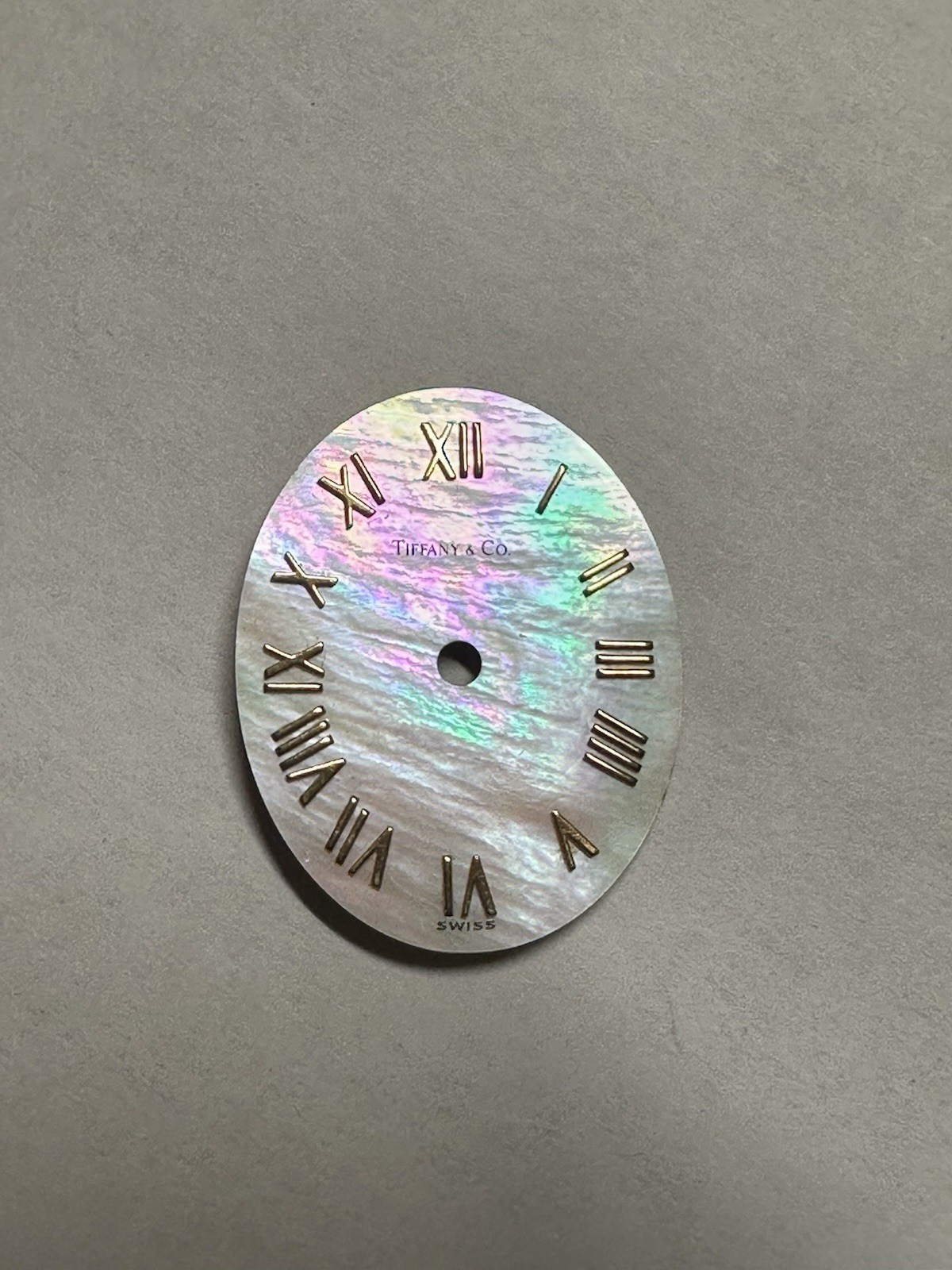 Tiffany & Co 19mm Mother Of Pearl Watch Dial w/ Gold Roman Markers