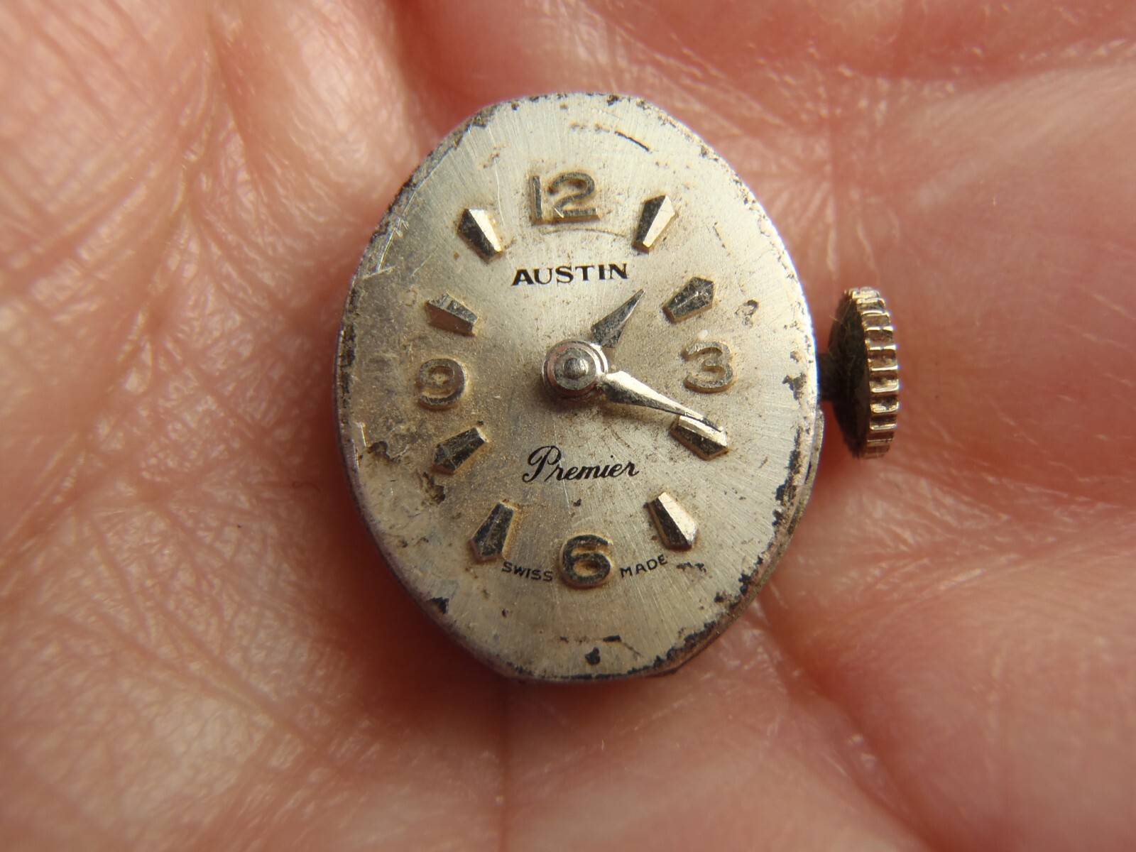 Austin Cal. 1677 Swiss Made 17 Jewels Wristwatch Movement Running