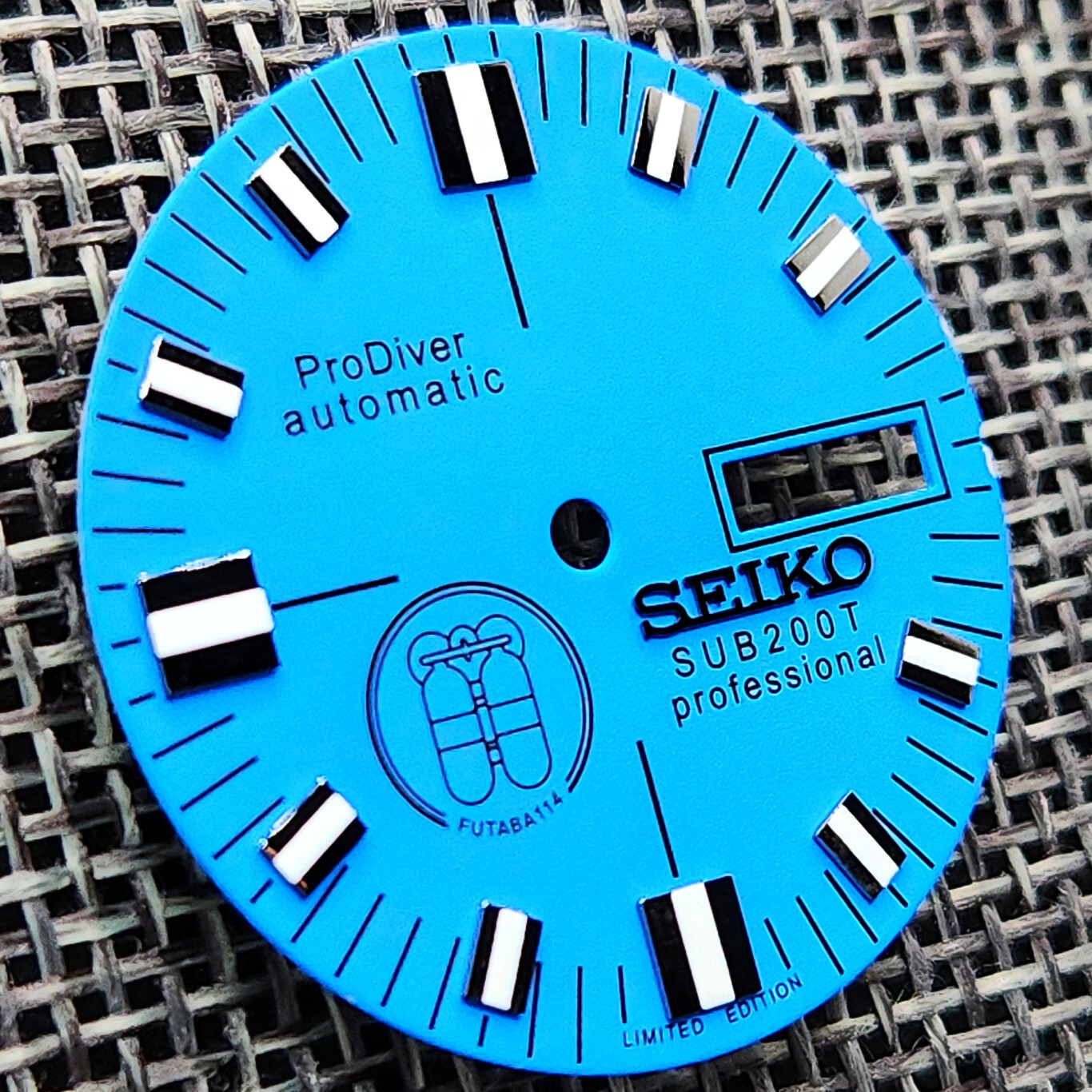 New PRO DIVER BLUE DIAL DIVERS FOR SEIKO NH36 4R36 7S26 SKX007 w/ Chapter Ring