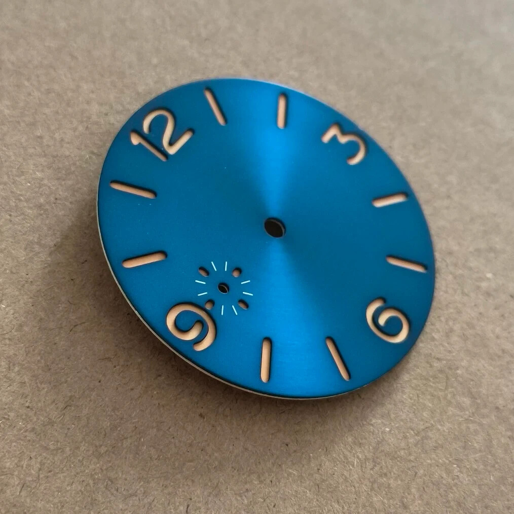 39mm blue dial Thickness 0.8mm for ST3600 ETA6497 movement Green luminous