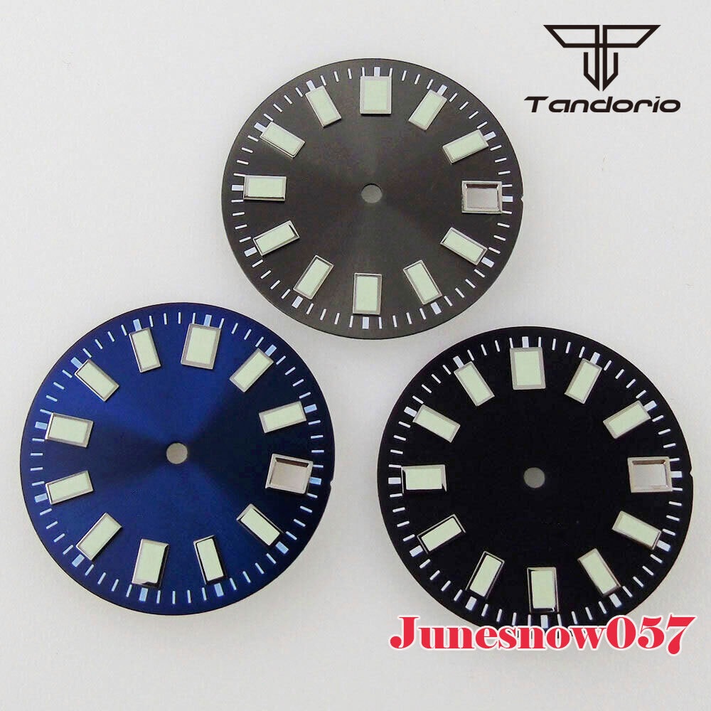 29MM Blue Gray Black Watch Dial 62MAS Men Fit NH35A NH36 SKX ETA2824 PT5000 Movt