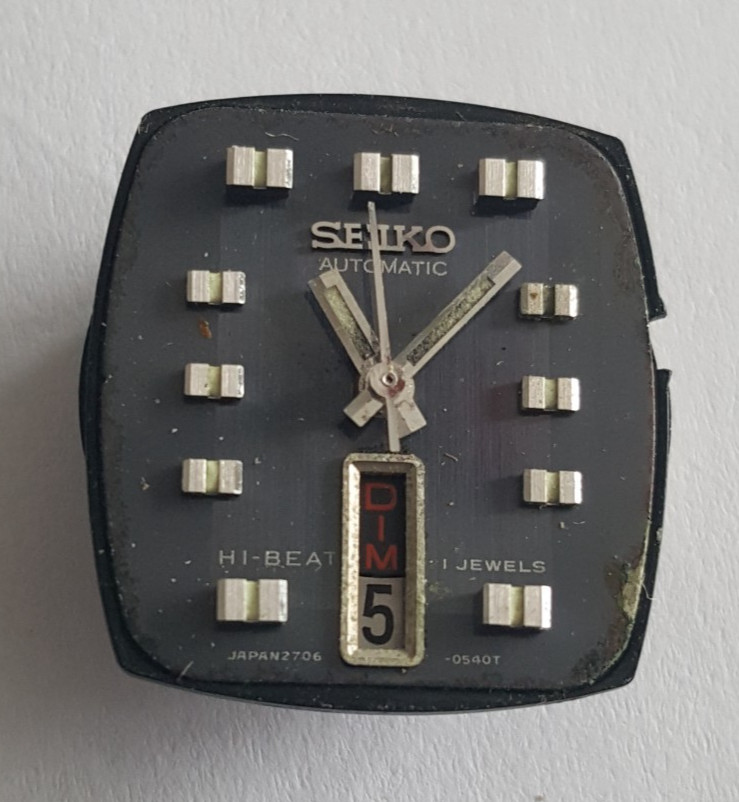 Seiko Caliber 2706A Wristwatch & Bracelet For Parts