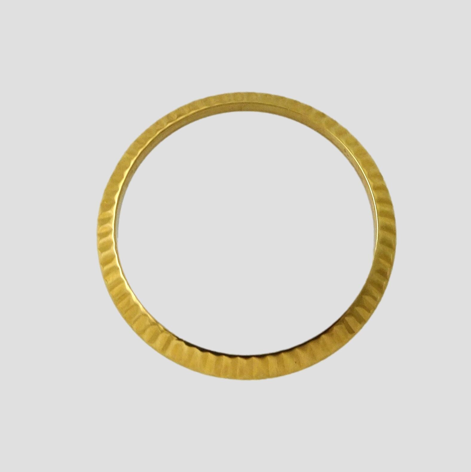 14k Yellow Gold Rolex Ladies Datejust Fluted 6919 69173 26mm Watch Bezel Part