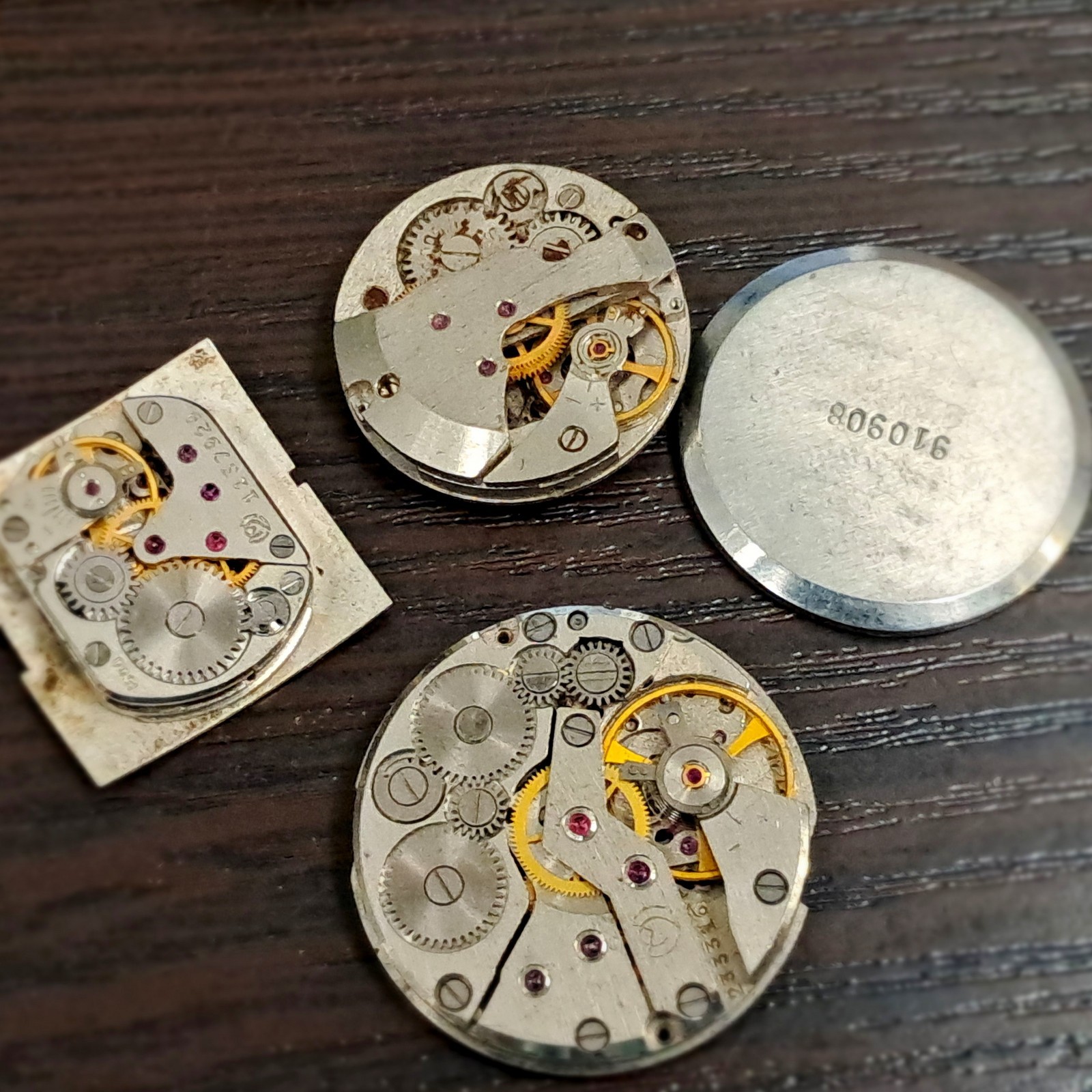 Vintage Soviet Watch Parts Lot– Raketa, Pobeda, Slava, Zarja – Cases, Dials–USSR