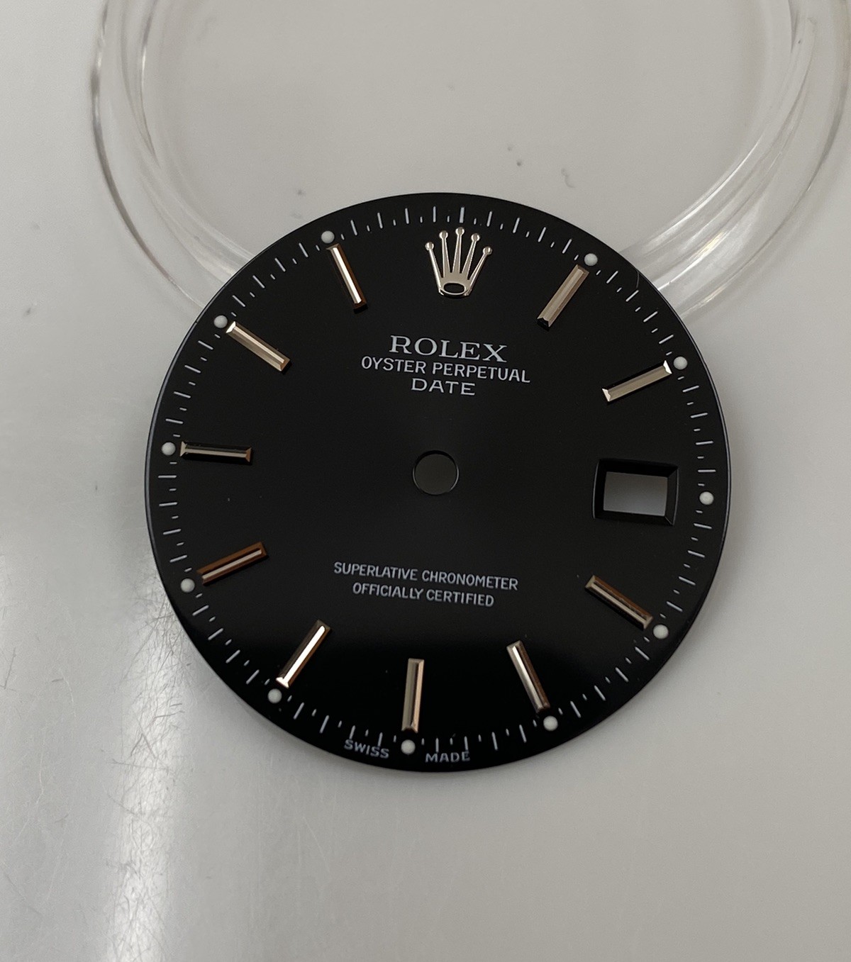 Genuine Rolex 34mm Oyster Perpetual Date 15000 Black/Silver Cal 3035/3135 Dial