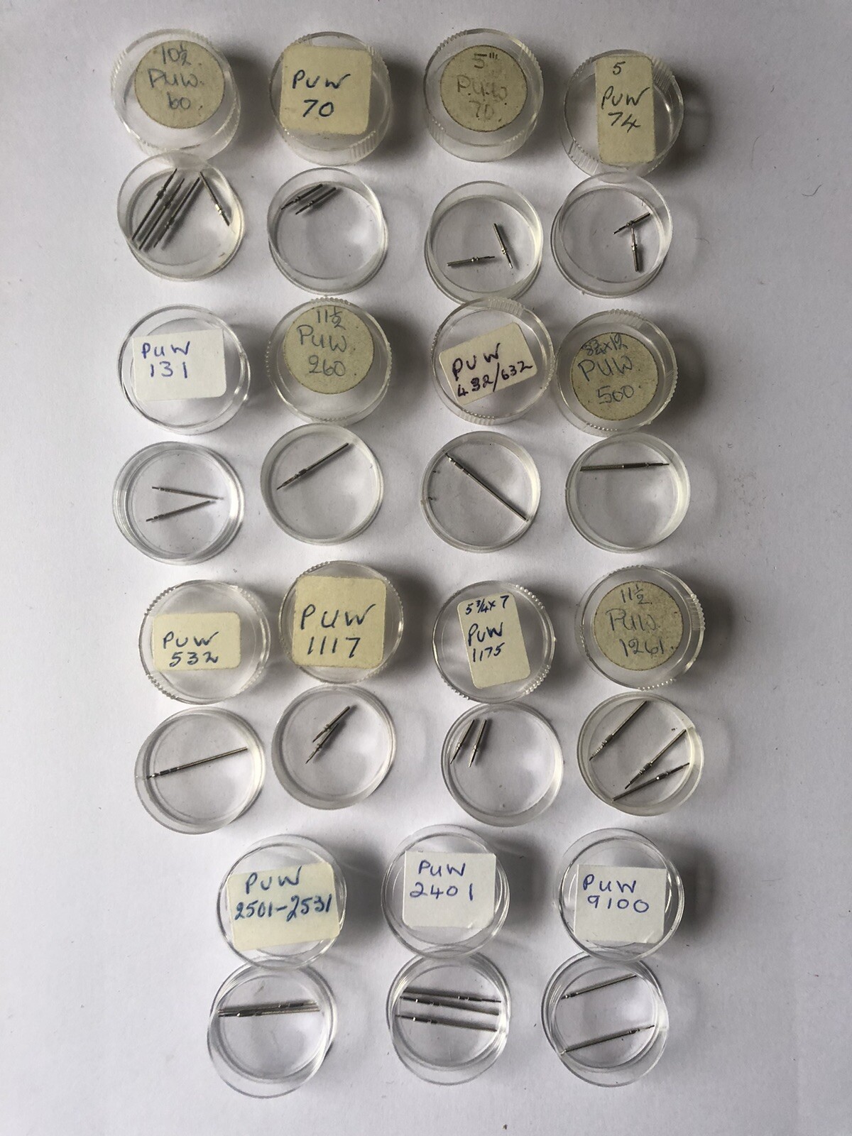 EB,Lanco,Movado,MST,Oris,Peseux,Poljot,PUW,Unitas +Vintage Watch Stems (NOS).
