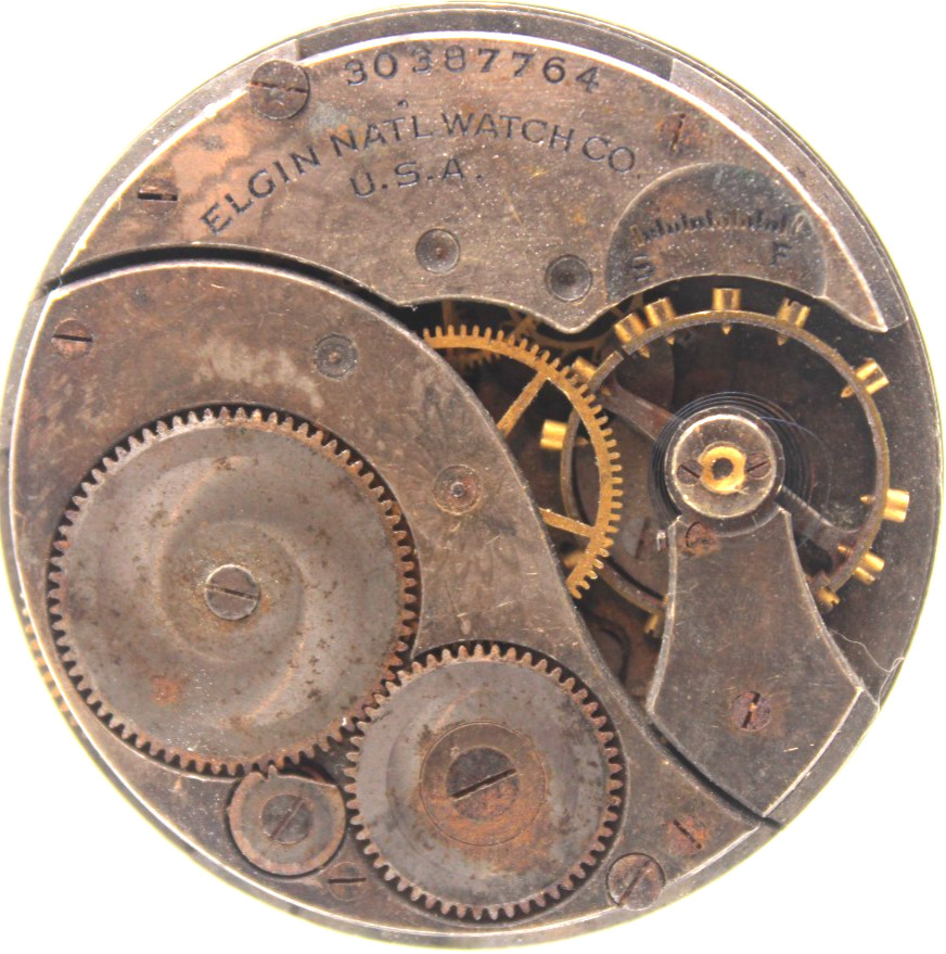 1928 ELGIN POCKET WATCH MOVEMENT 30387764 GRADE: 303 12s 7j (SN3)