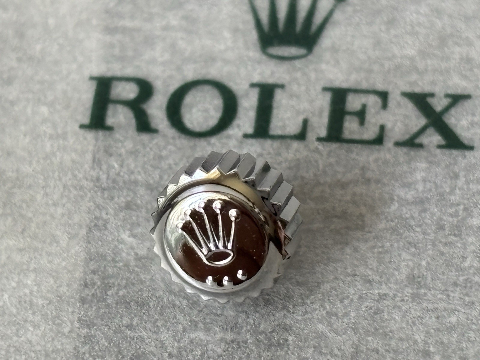 Genuine Rolex 24 703 0 Steel White Gold Crown 7mm Excellent Condition