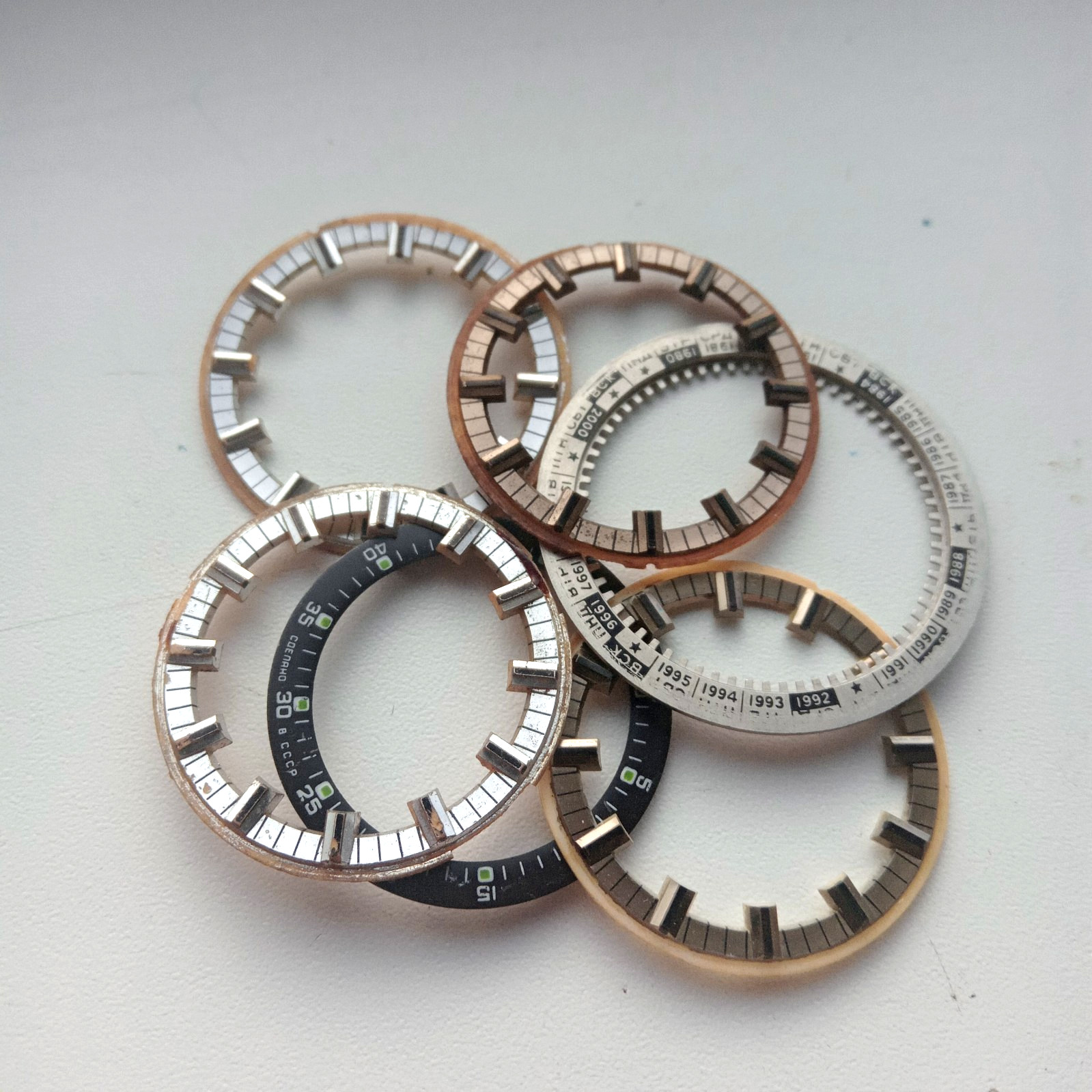 Spare parts for a vintage Raketa men’s wristwatch. Made in the USSR.