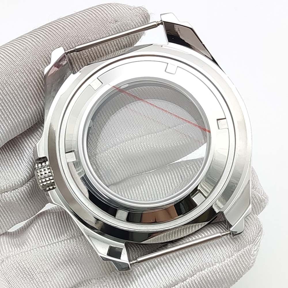 44mm Steel Watch Case Modify turtle Mod Sapphire Rotating For Seiko NH35A NH36