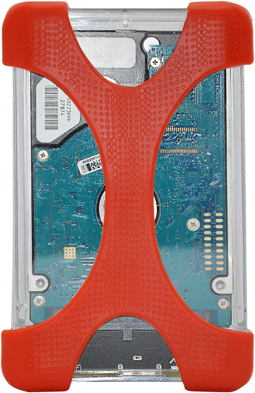 4 Pieces of 2.5 Inch Silicone Hard Drive Protective Case, Shock Proof and Drop P