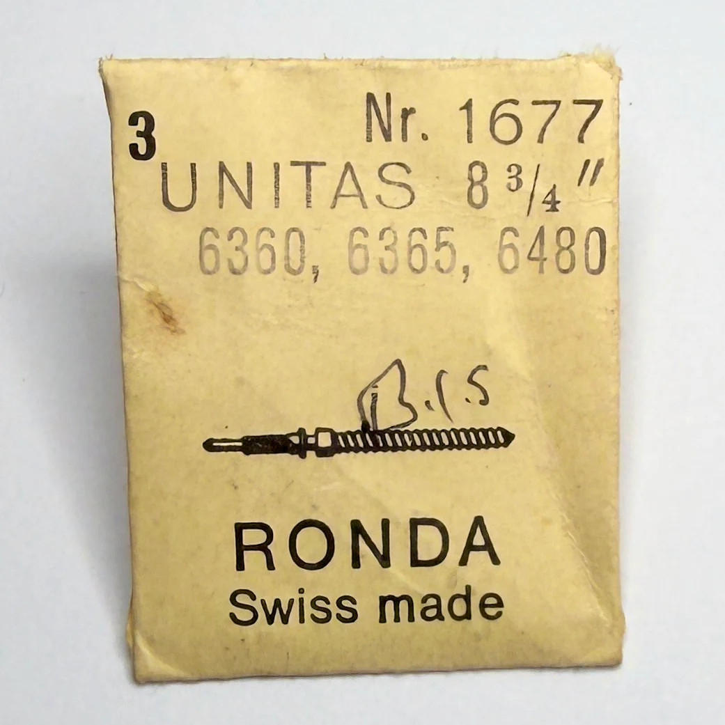 Unitas UT 6360 / 6365 / 6480 – Winding Stem – Ronda 1677