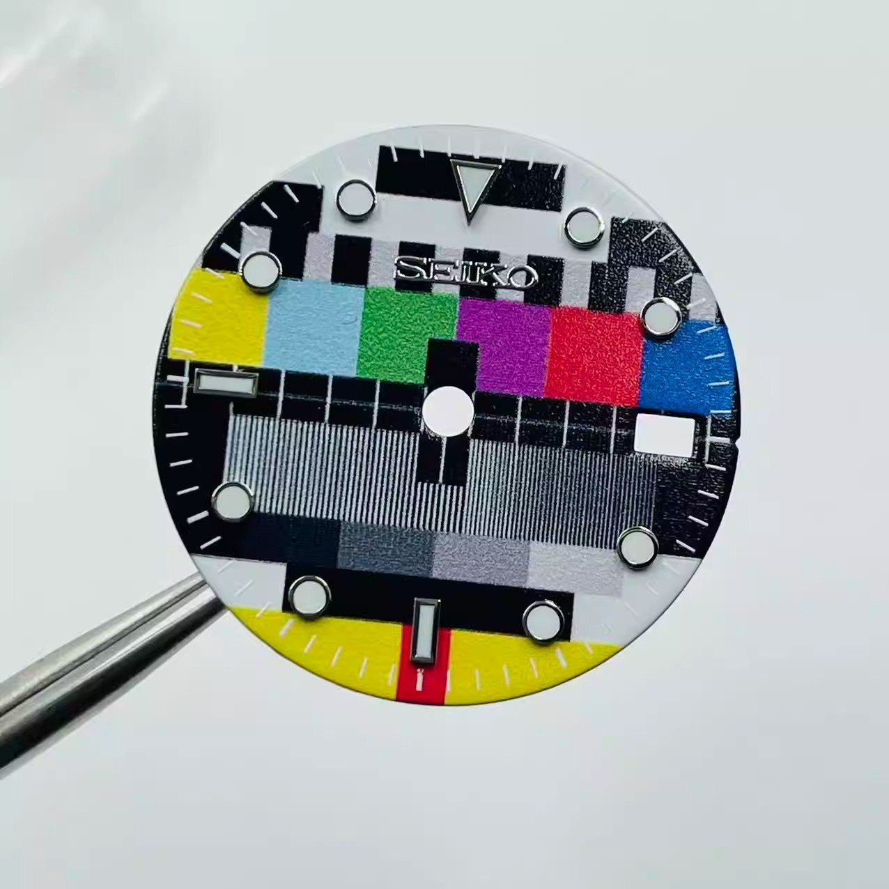For Seiko 28.5mm Watch Dial Luminous Fit NH35 NH36 Movement TV channel Mod Parts