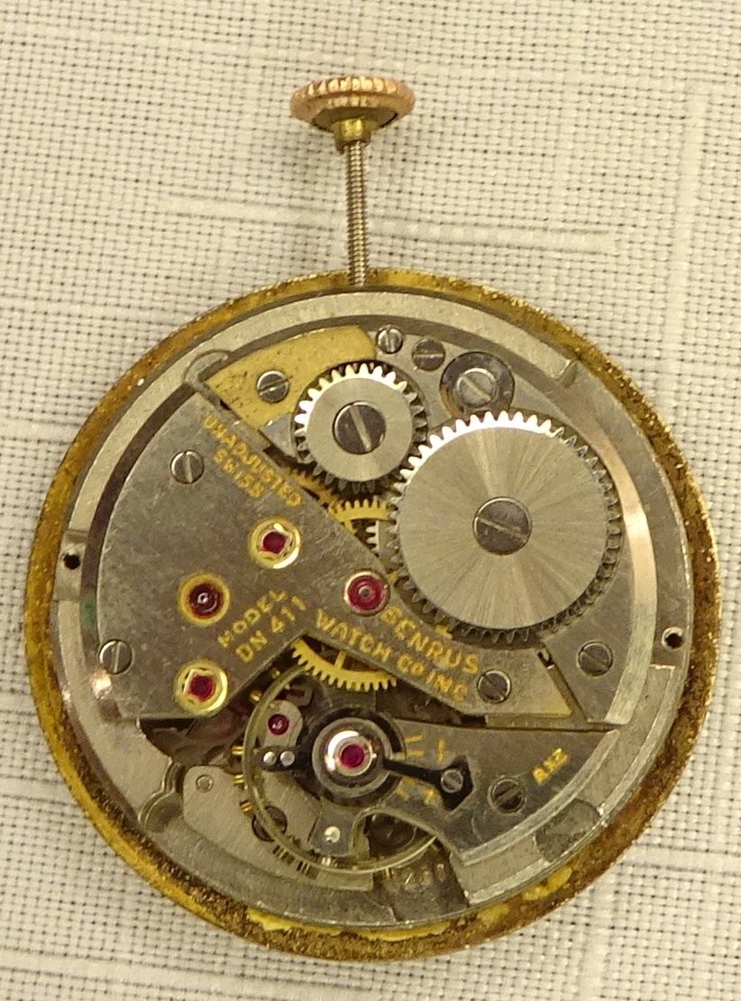 Benrus Wristwatch Movement 21J Vintage Men’s Parts or Repair DN 411, ETA 1281