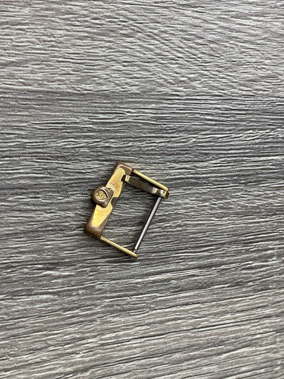 16mm Vintage Omega Plaque G Swiss Strap Buckle. Star Buckle. Yellow Gold Plated