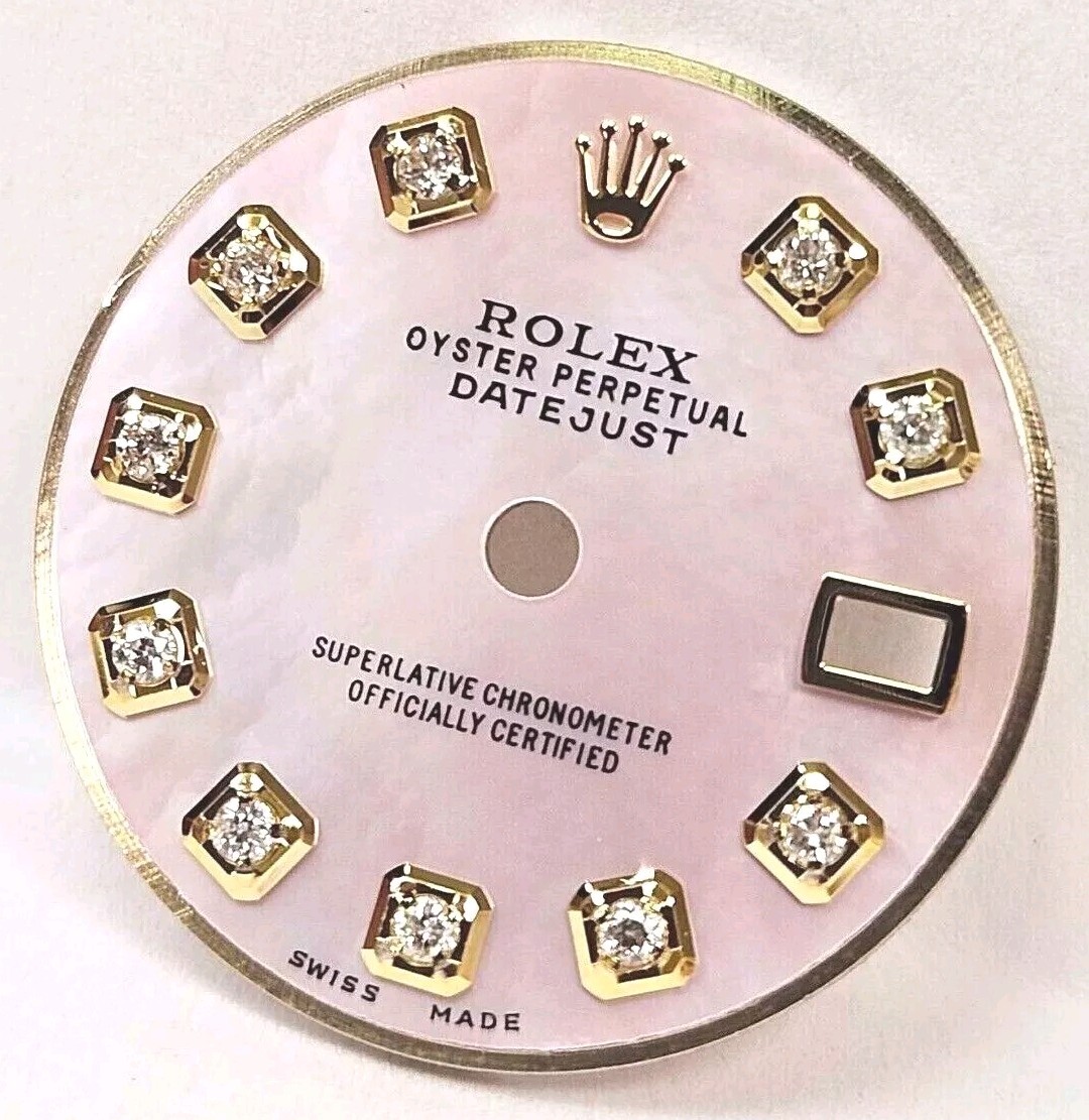 Rolex Datejust 26 Custom Pink MOP Diamond Dial 6900 6917 69000