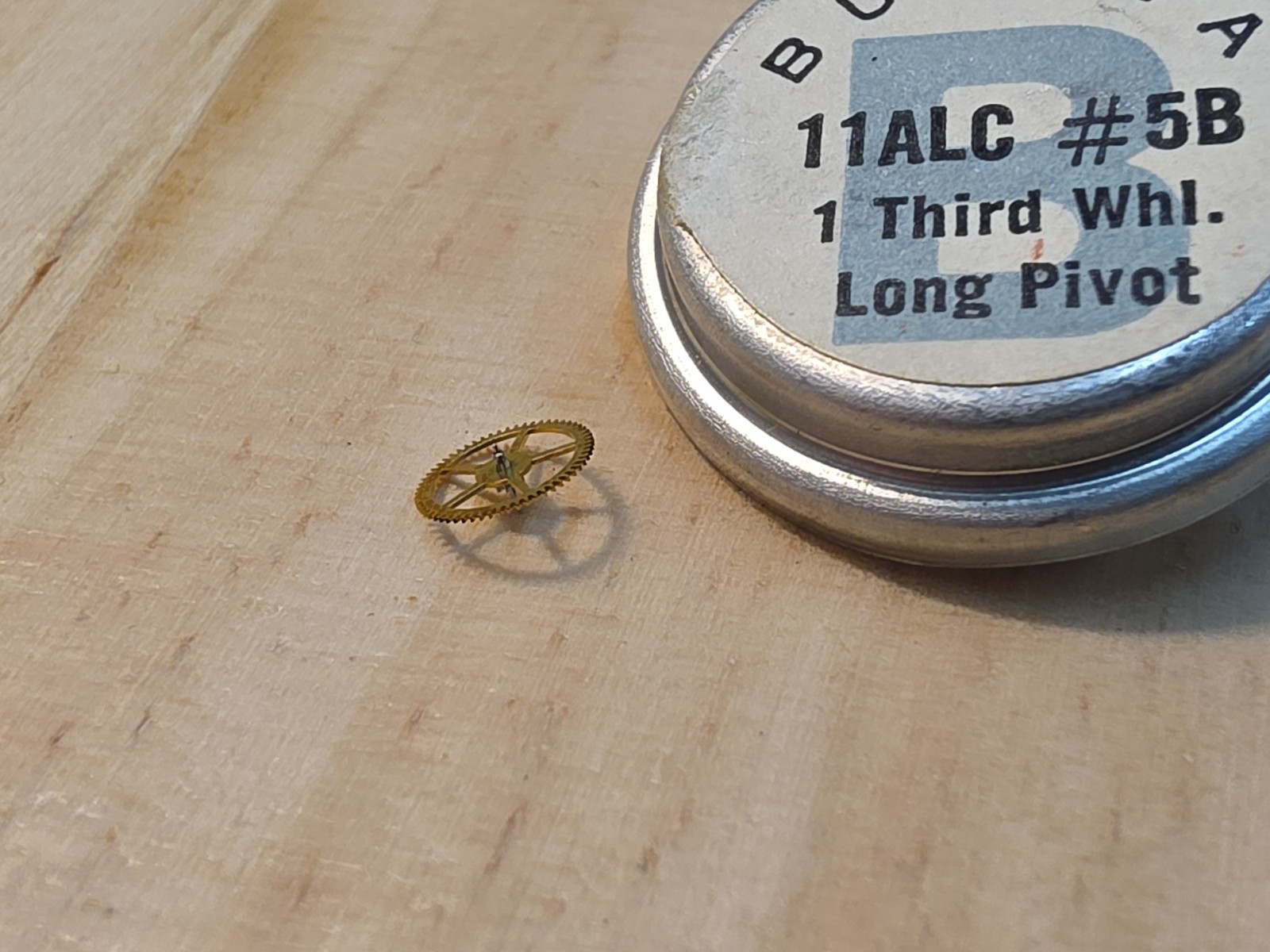 Factory NOS Bulova 11ALC PN 5B Third Wheel Long Pivot