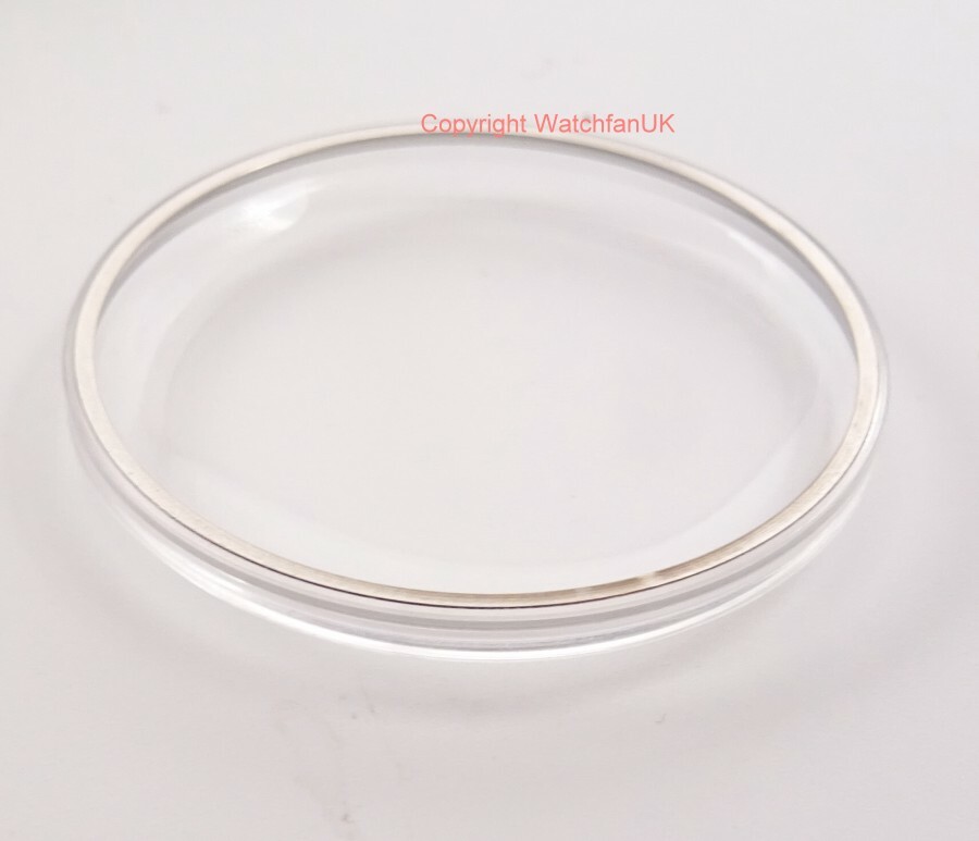 Acrylic Crystal With Chrome Tension Ring Fits Hamilton Khaki Green Watch – 9415A