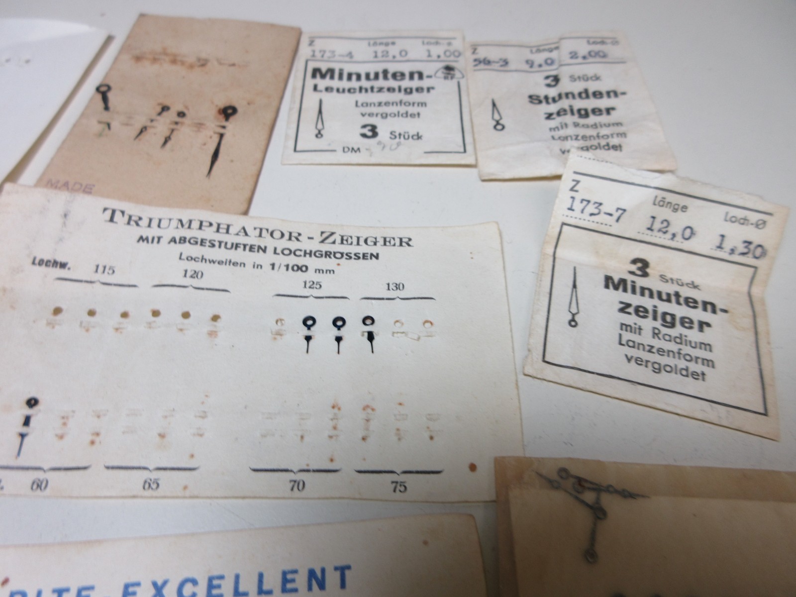 ASSORTED LOT WATCH HANDS LOT WATCHMAKER REPLACEMENT PARTS #57