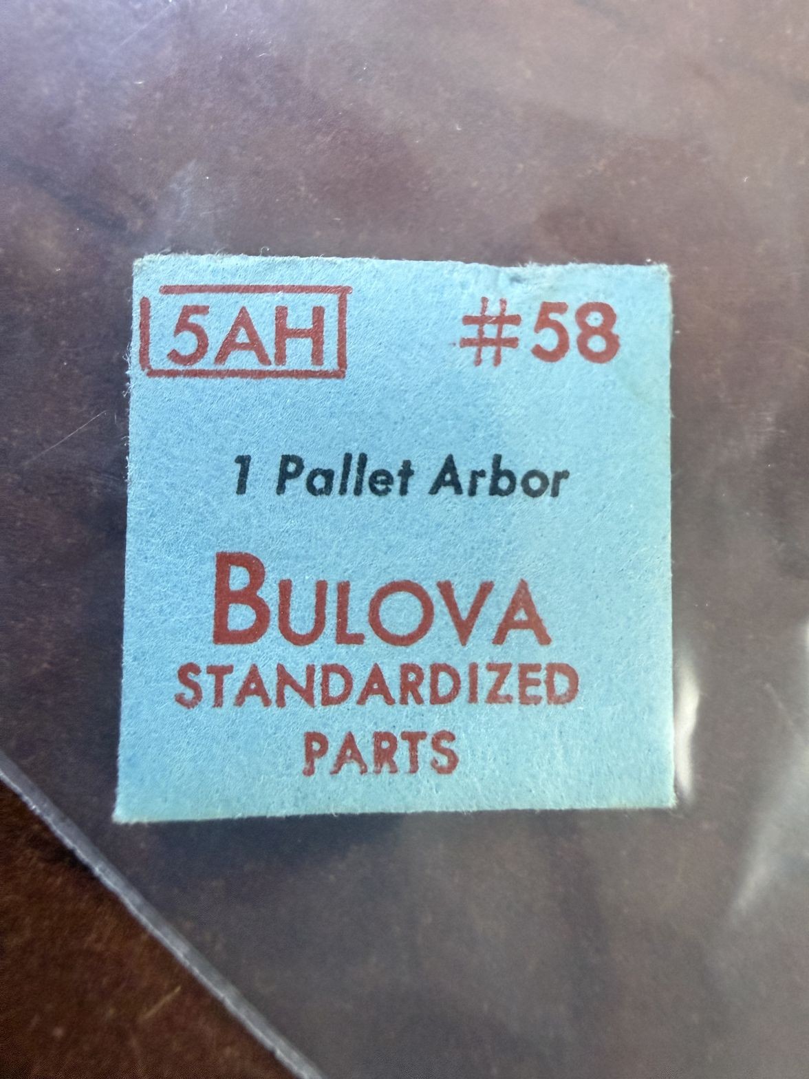 Bulova 5AH Pallet Arbor #58 NOS Genuine Vintage Watch Part New Old Stock