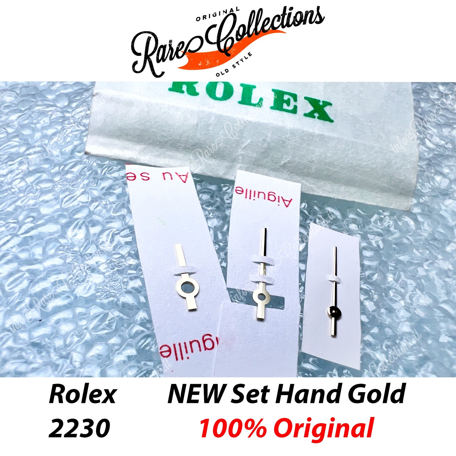 NEW Set Lancette Rolex 2235 79178 No Lume Oro Gold DateJust .109