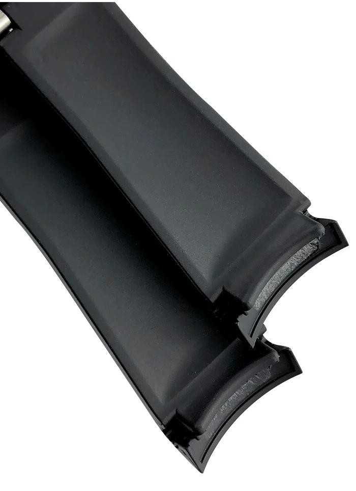 New 20mm/ 21mm/ 22mm Black Silicone Rubber Watch Strap Band for Rolex Oyster