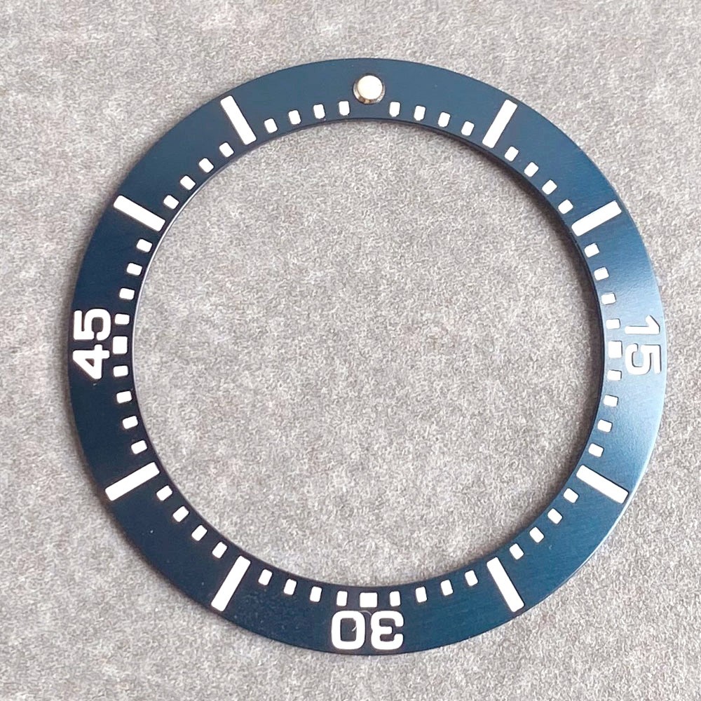 Black Blue Silver 36.9mm*28.7mm Ceramic Alloy Bezel Insert fit NH35 Dive Watches