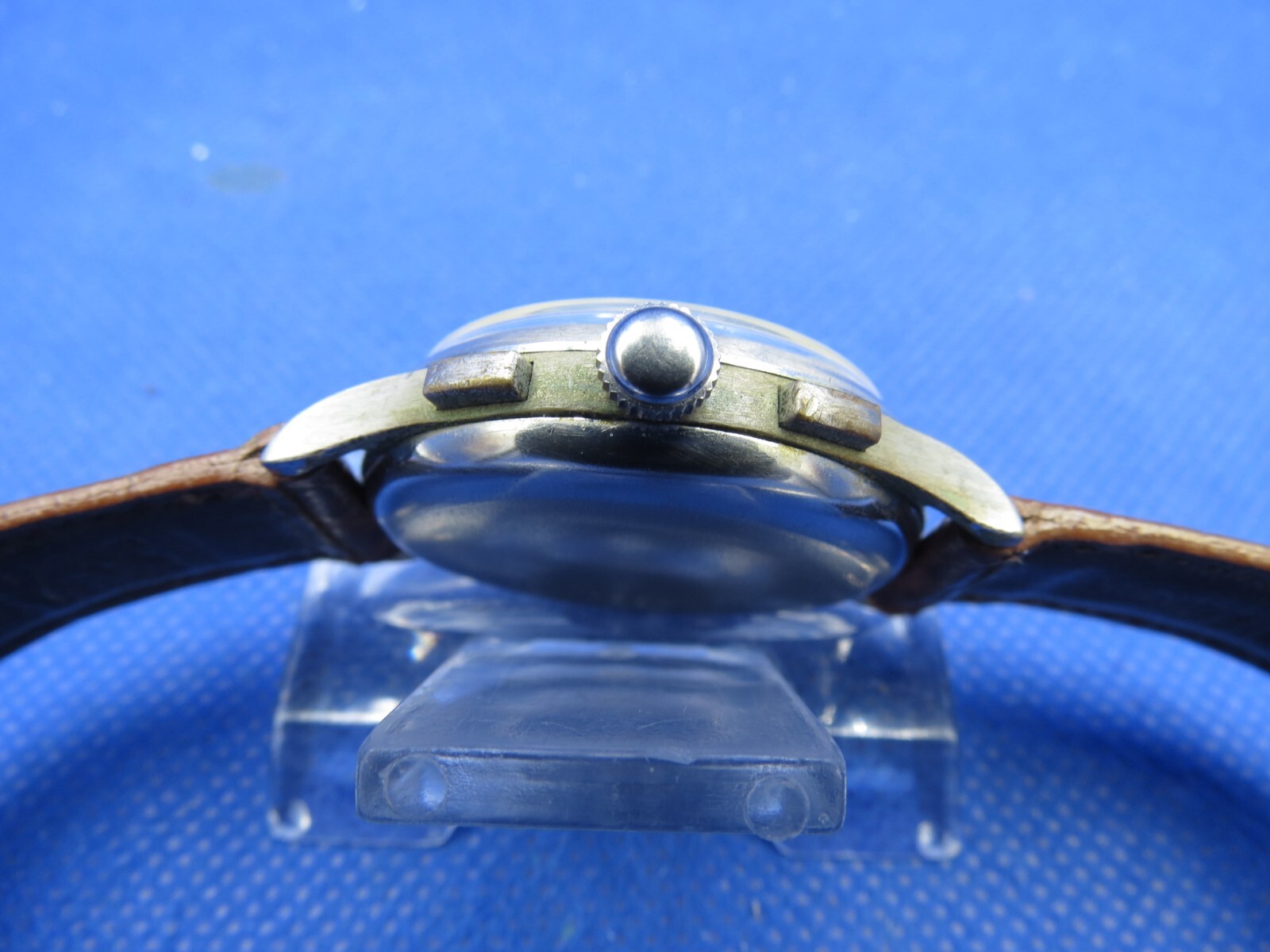 WAKMANN VINTAGE CHRONOGRAPH RARE LANDERON MOVEMENT NICE 34 MM CLEAN