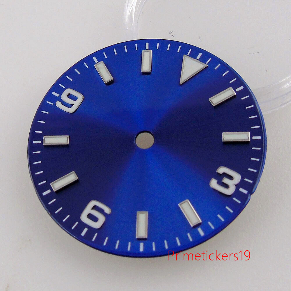 29mm Blue Watch Dial Hands Fit NH35 NH36 Miyota8215 DG2813 ETA2824 2836 Movement