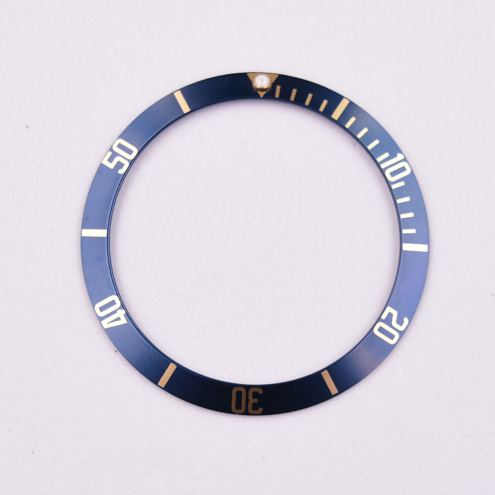 Blue 39.5mm Aluminium Watch Bezel Insert Fit for Automatic SUB/GMT Watch