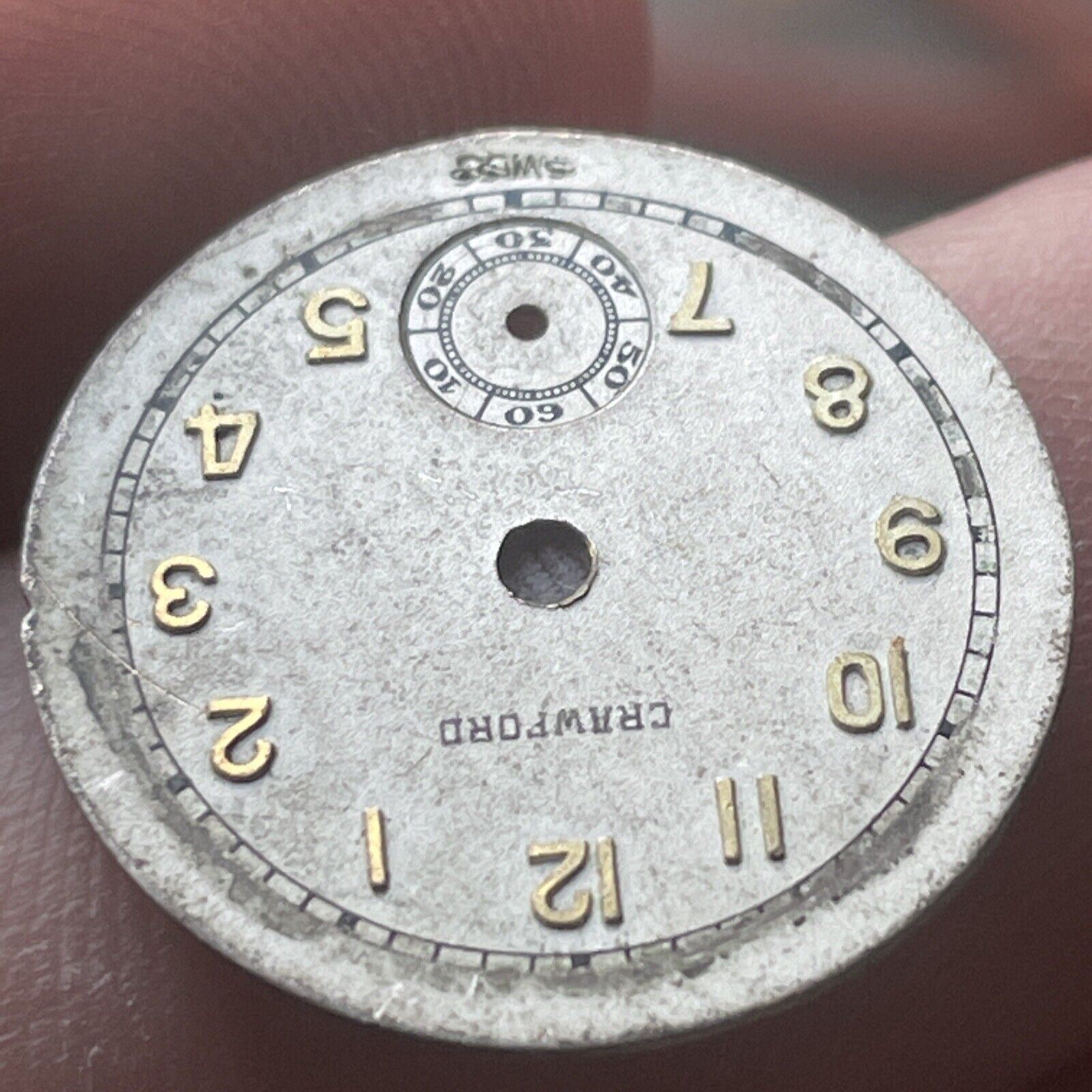 VTG Crawford Watch Co. Swiss Woman’s Watch Face PARTS