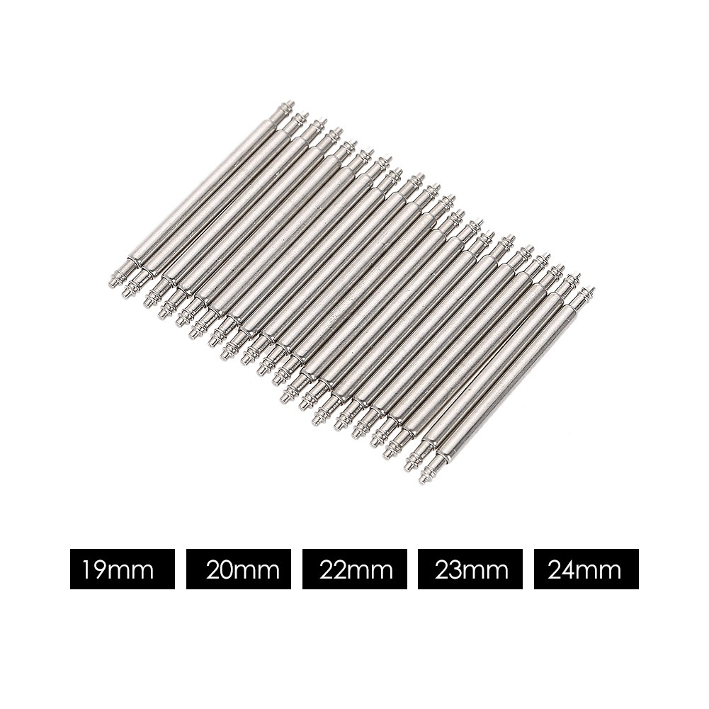 20pcs Watch Pin Bar Spring Bars Watches Strap Link Wristwatch Band Steel Tool