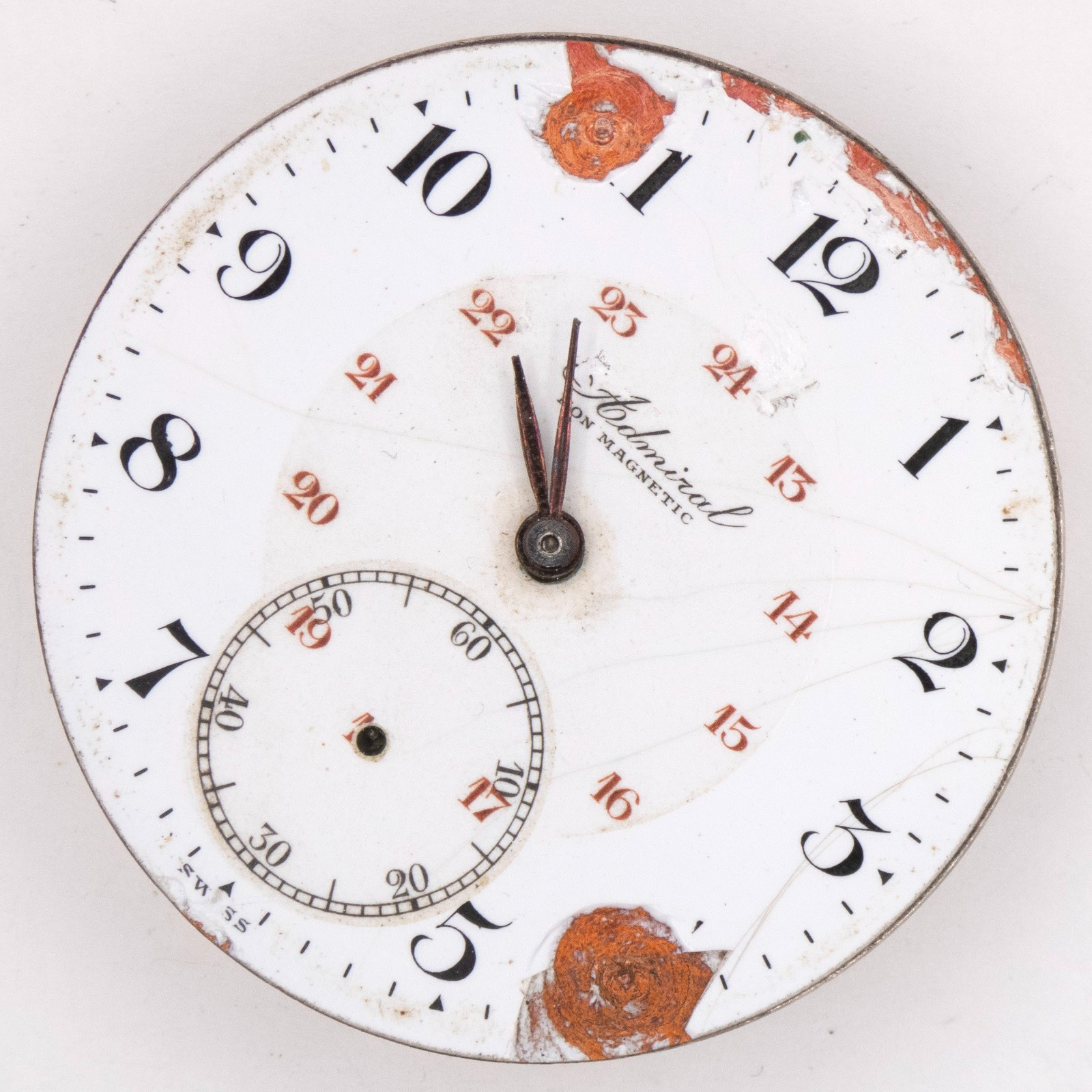 Admiral / Tacy Watch Co. 43 x 9.5 mm 17-Jewel Antique Pocket Watch Movement