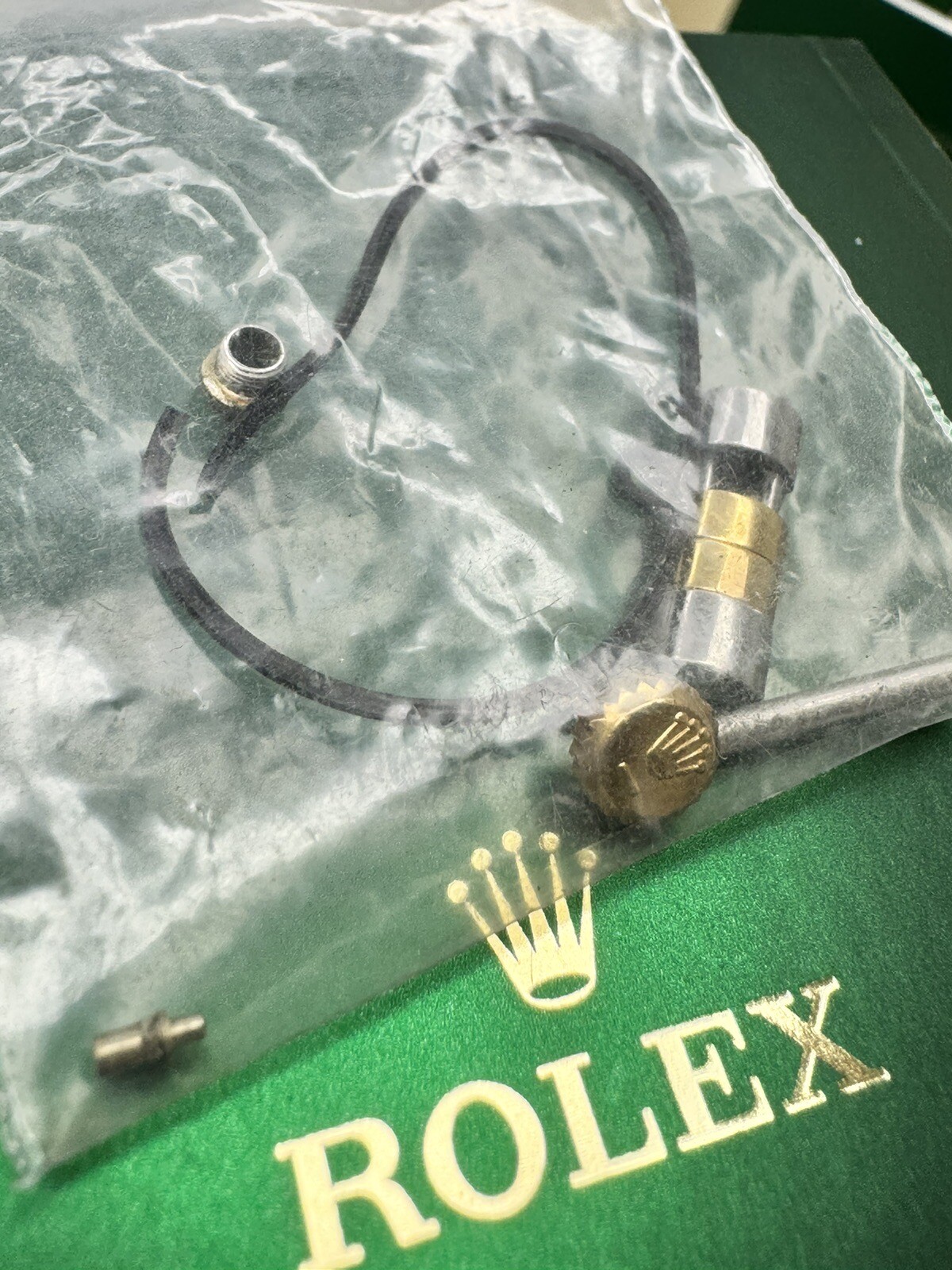 Genuine ROLEX Parts Lot. Yellow Gold Crown, Link Etc