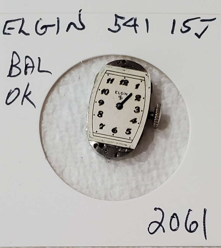 WOMENS ELGIN 541 15j WRIST WATCH MOVEMENT #2061