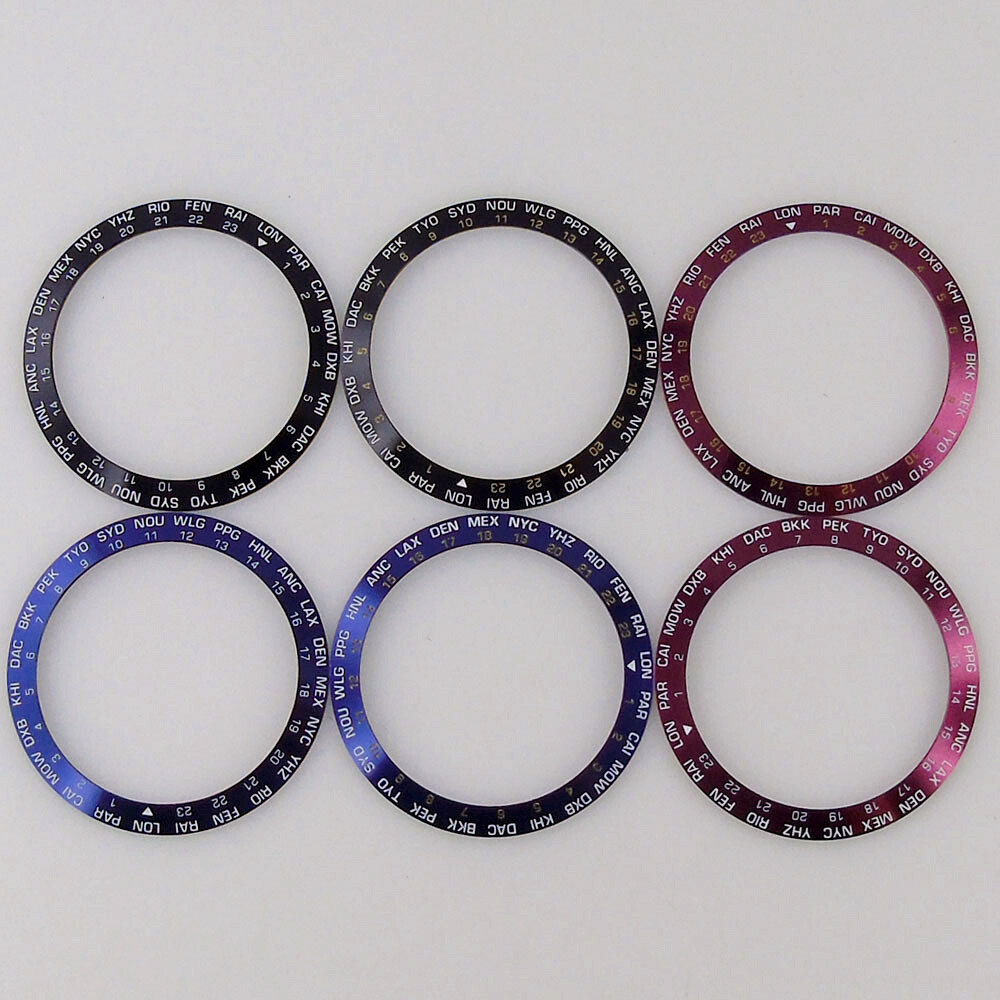 38mm*30.6mm Sloped Red/Blue/Black Bezel Aluminum Bezel Inserts it 40mm Men Watch