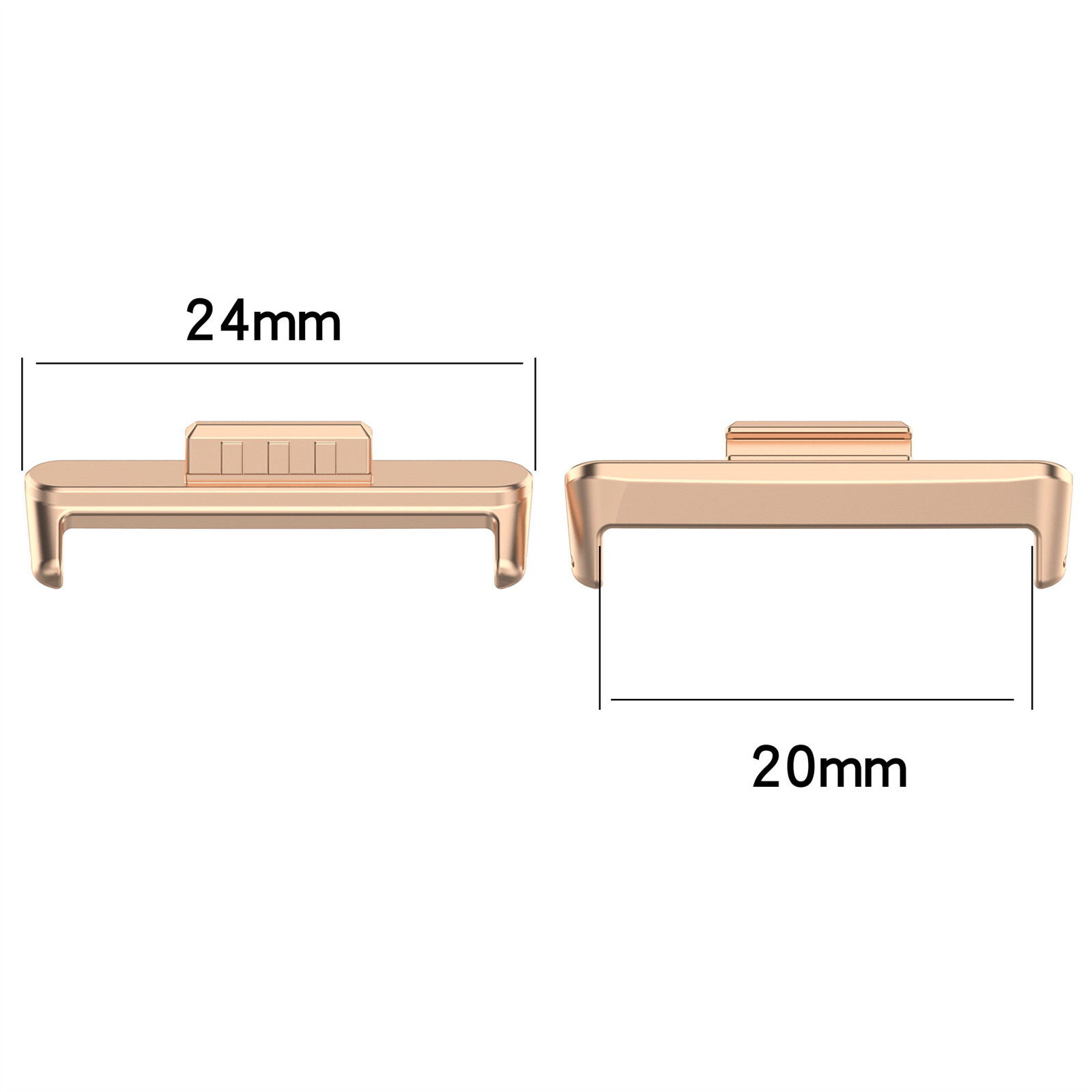 20MM Head Grain Raw Ear Connector Medium Bracelet Accessories for Watch Fit3