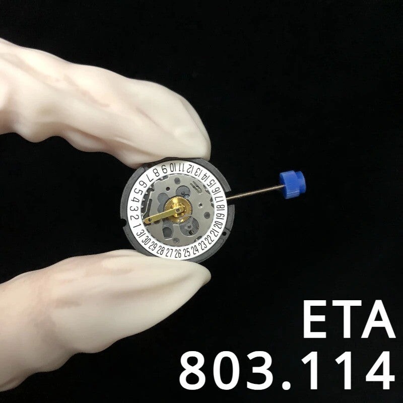 Swiss Made Quartz Movement ETA 803.114 with 3 Hands and Date at 6 for ETA 803.11